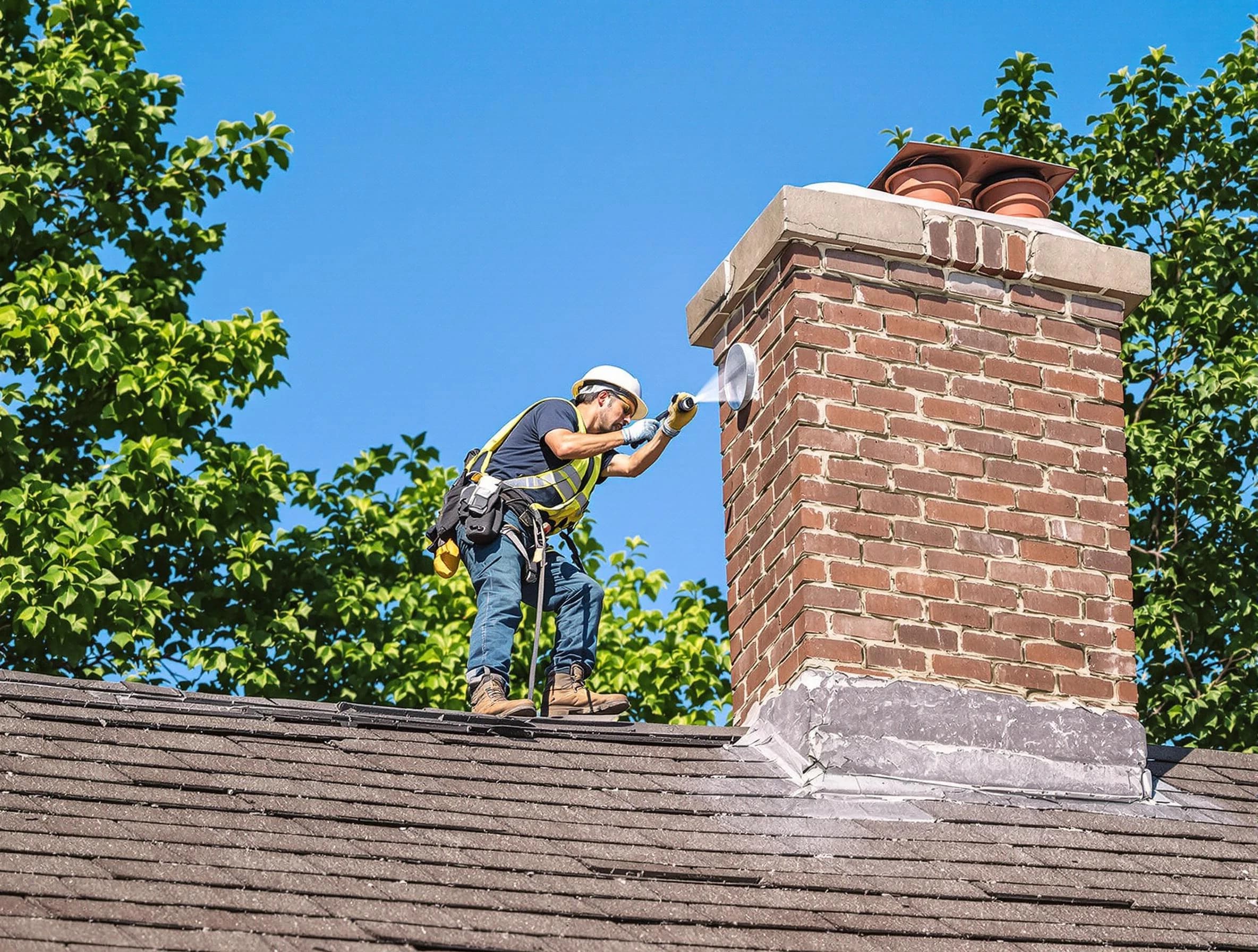 Fort Lee Chimney Sweep performing an inspection with advanced tools in Fort Lee, VA