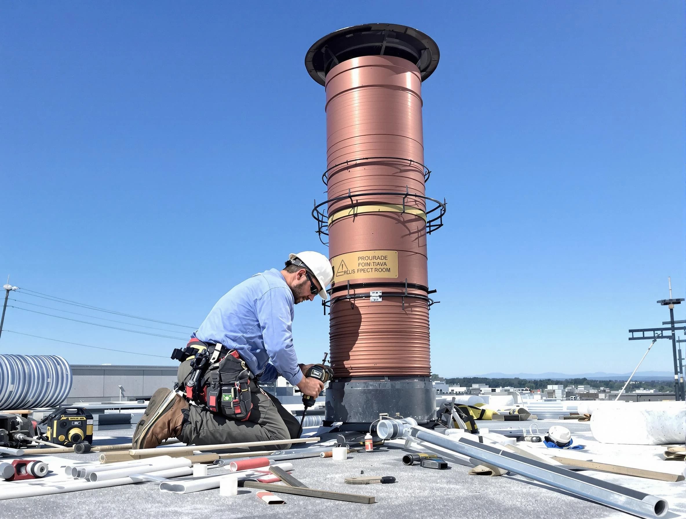 Installed chimney liner by Fort Lee Chimney Sweep in Fort Lee, VA