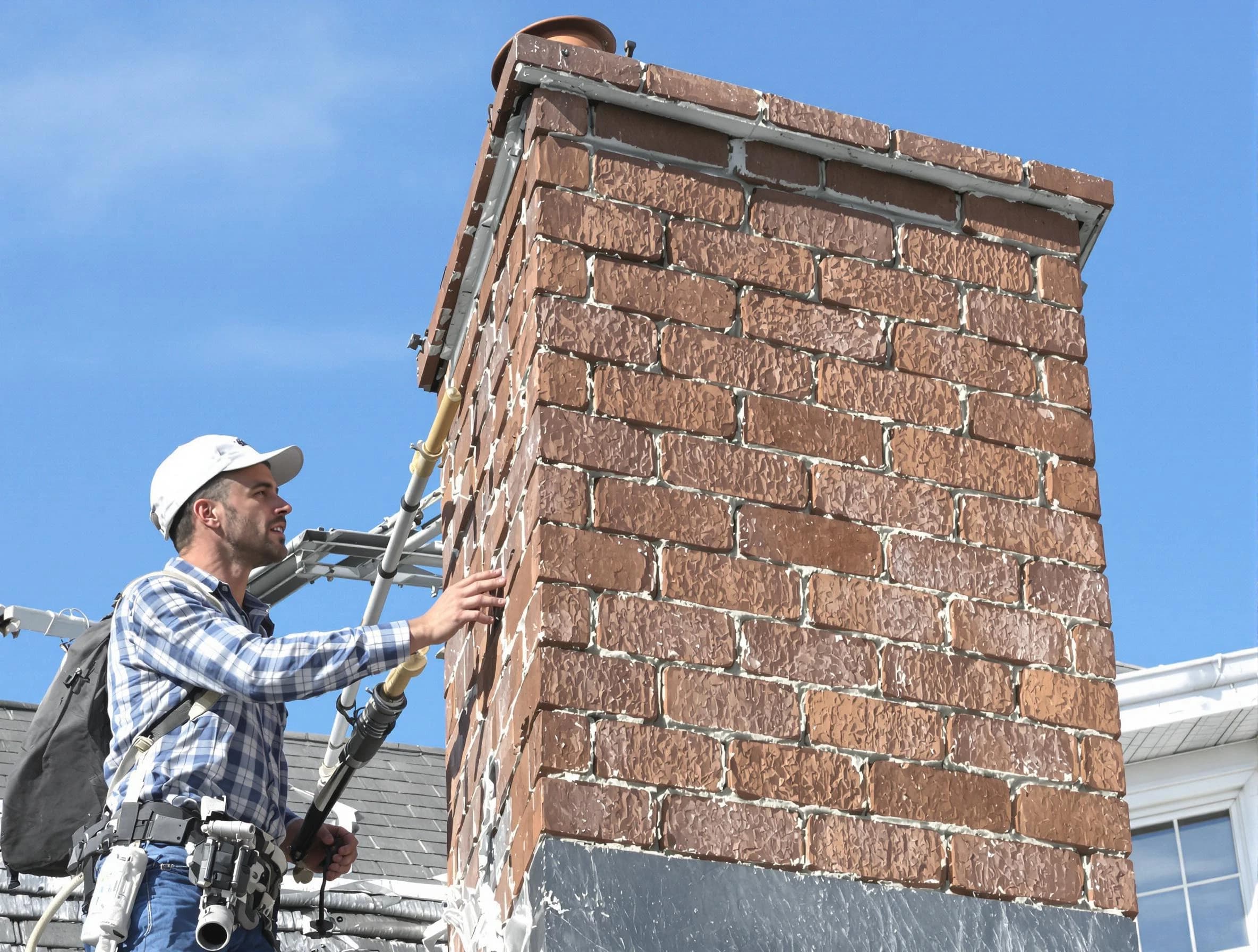 Brickwork for a chimney rebuild by Fort Lee Chimney Sweep in Fort Lee, VA