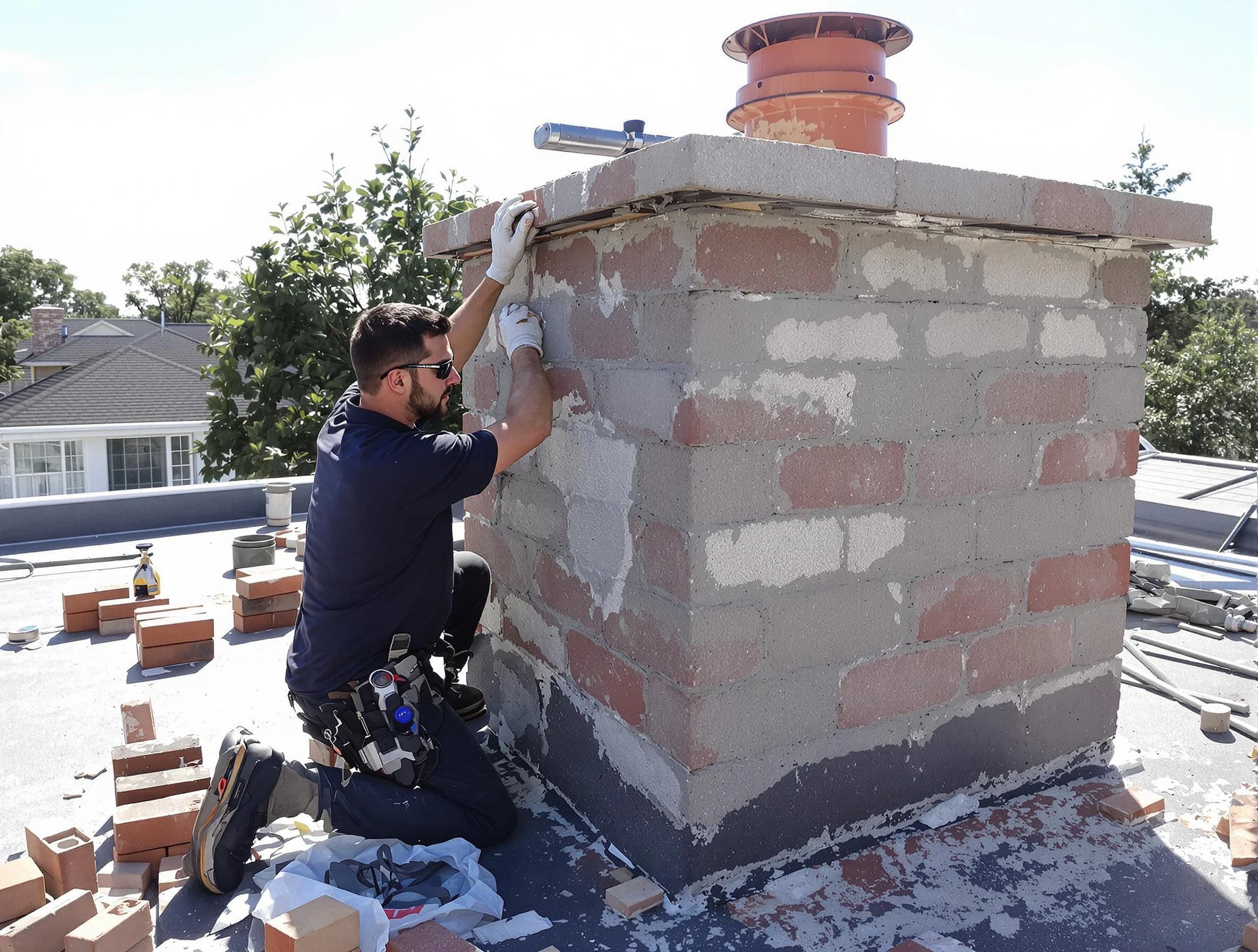 Advanced chimney repair process by Fort Lee Chimney Sweep in Fort Lee, VA