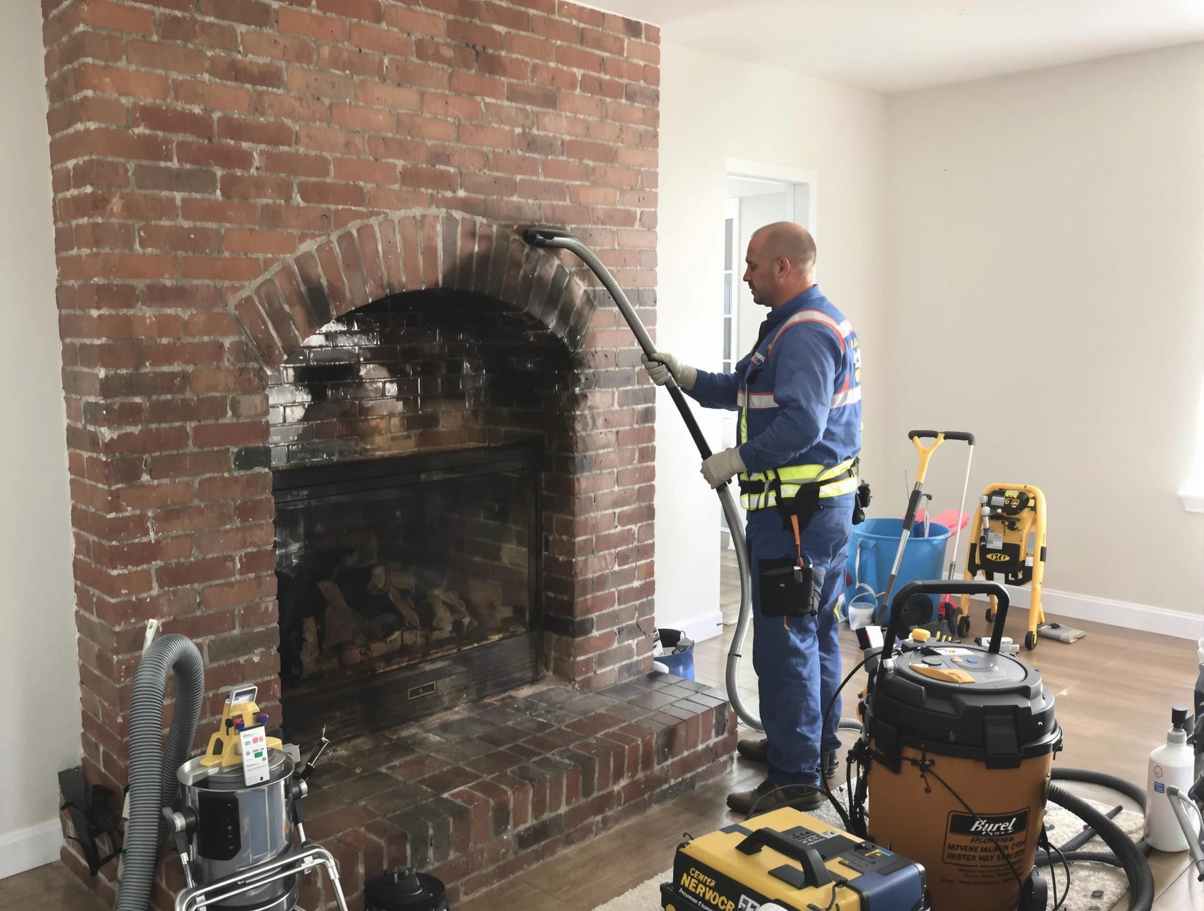 Fort Lee Chimney Sweep expert performing detailed chimney sweep in Fort Lee, VA