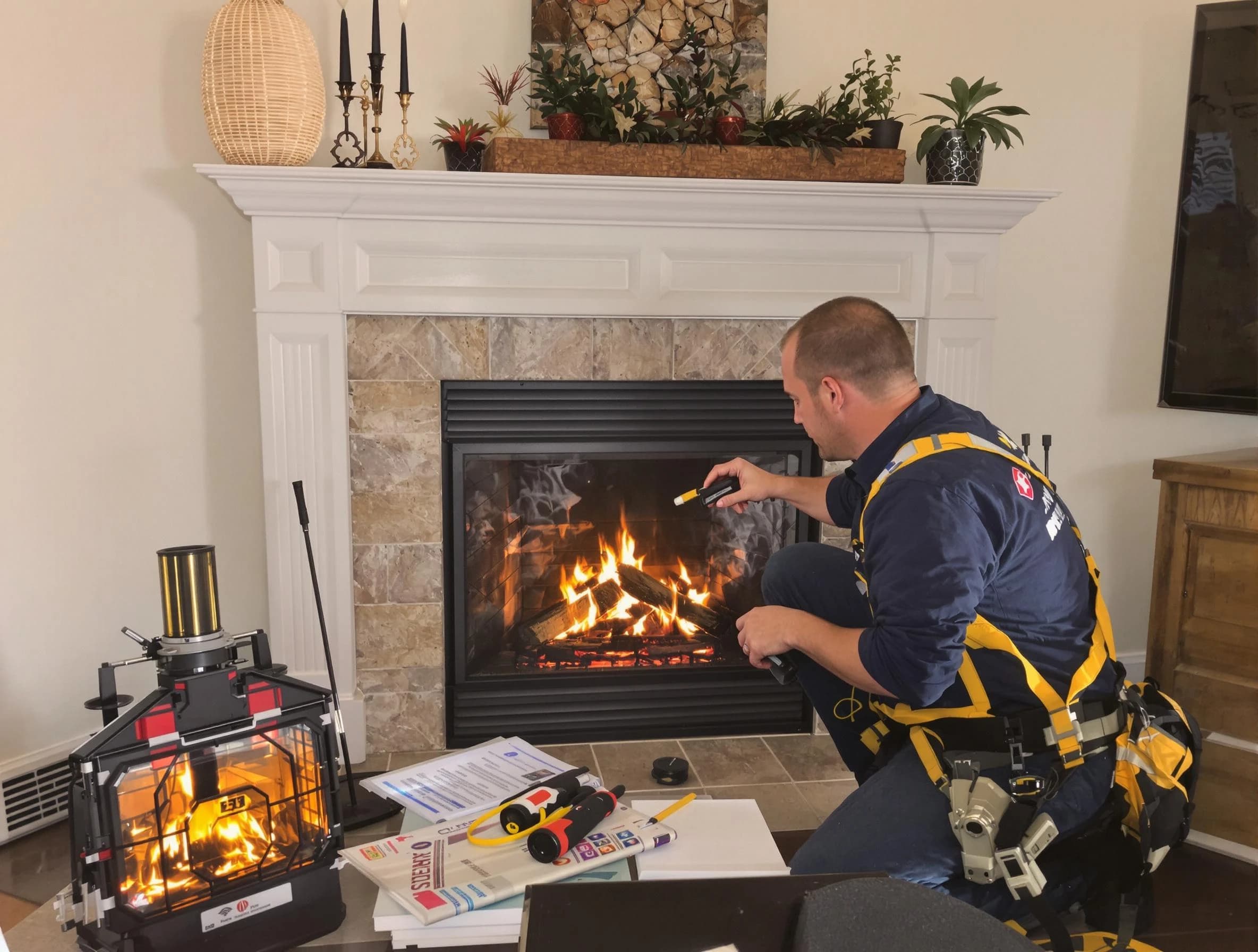 Safety-focused fireplace inspection by Fort Lee Chimney Sweep in Fort Lee, VA