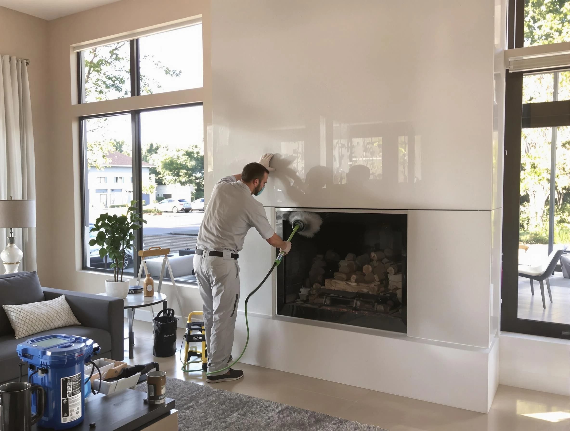 Fort Lee Chimney Sweep performing thorough soot removal in Fort Lee, VA