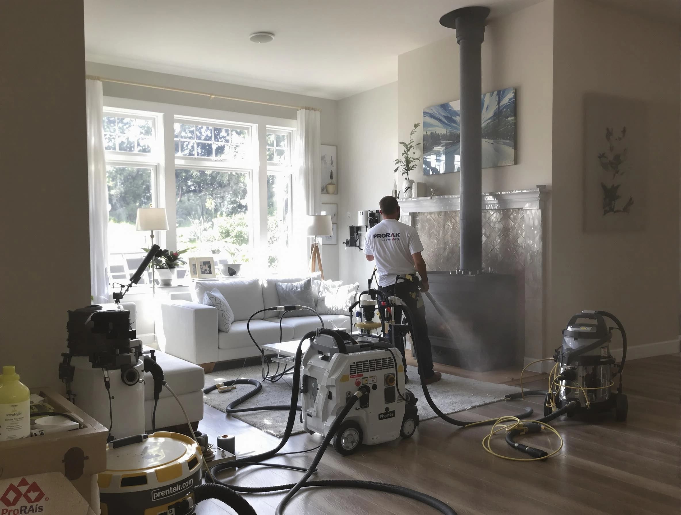 Soot removal service by Fort Lee Chimney Sweep for a fireplace in Fort Lee, VA