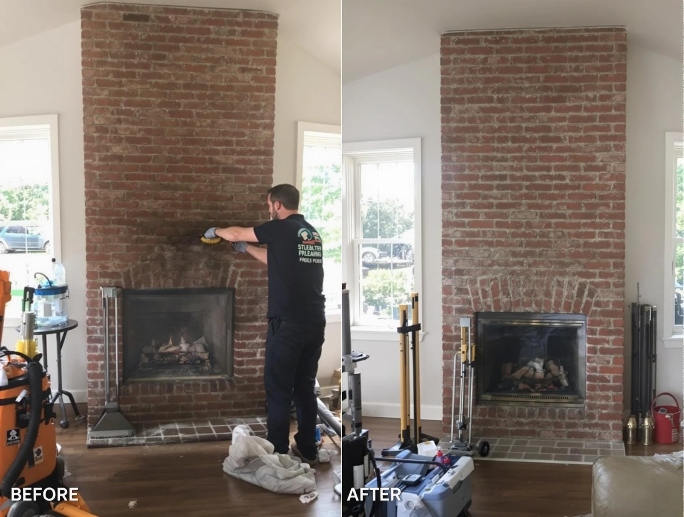 Finished chimney sweeping service by Fort Lee Chimney Sweep in Fort Lee, VA