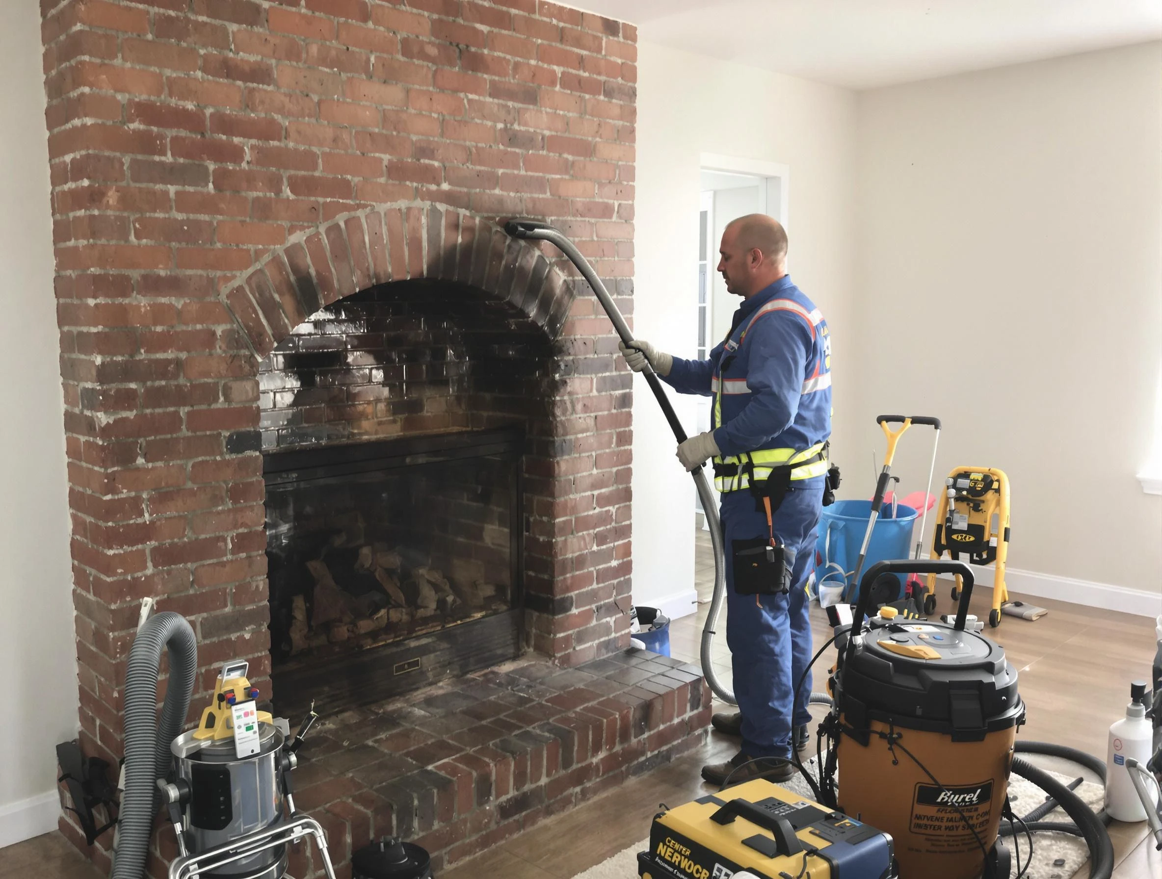 Fort Lee Chimney Sweep expert performing detailed chimney sweep in Fort Lee, VA